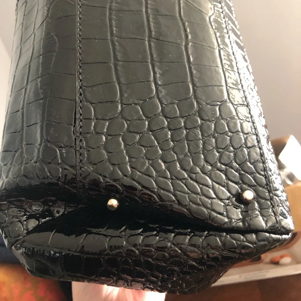 Kate Spade Faux Black Crocodile Pattern Handbag - Picture 5 of 10
